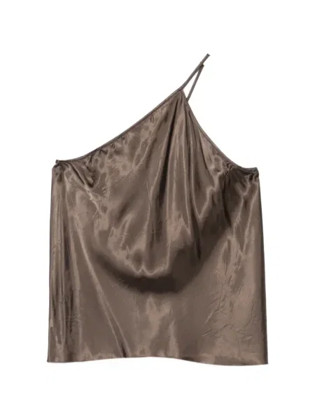 Top Rick Owens asymetryczny brązowy