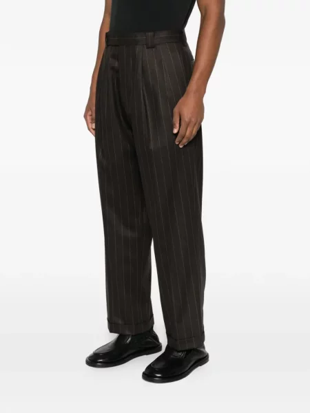 Pantaloni Kaptain Sunshine cu dungi maro