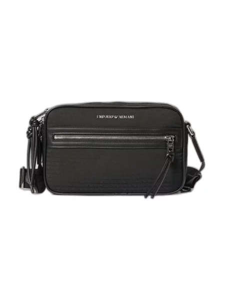 Torba crossbody Emporio Armani z logo czarna