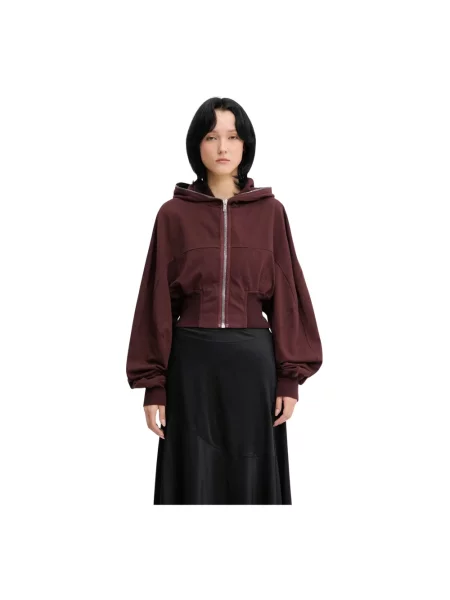 Bluza z kapturem Rick Owens brązowa