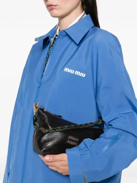 Geanta de piele Miu Miu din piele maro