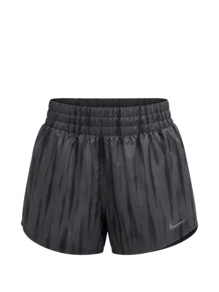 Pantaloni scurți Nike alergare cu model floral cu talie înaltă gri