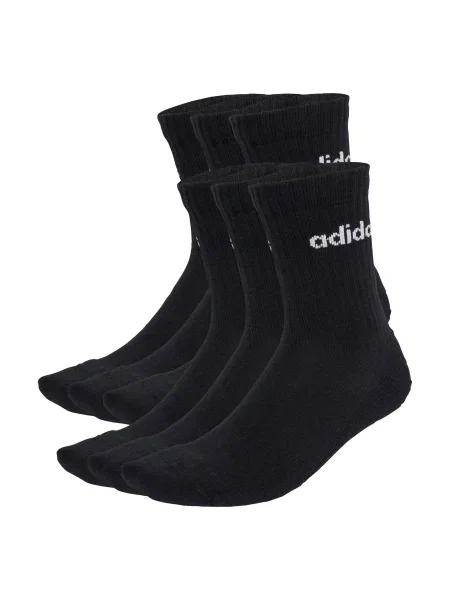 ADIDAS SPORTSWEAR Sportske čarape Linear Crew Cushioned 6 Pair Pack crna bijela