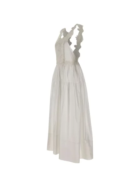 Sukienka koronkowa Maurizio Mykonos koronkowa biała
