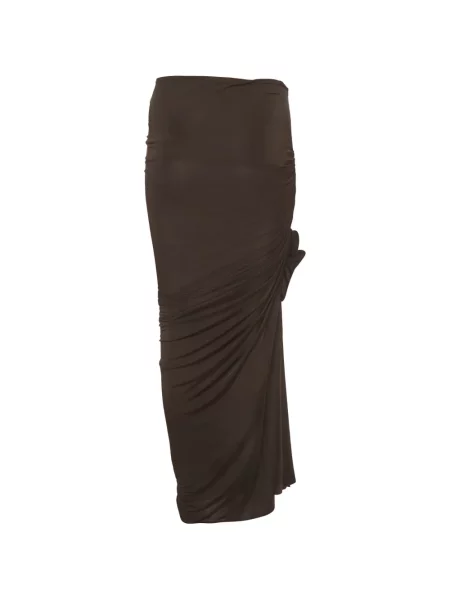 Fusta maxi Magda Butrym cu model floral cu volane negru