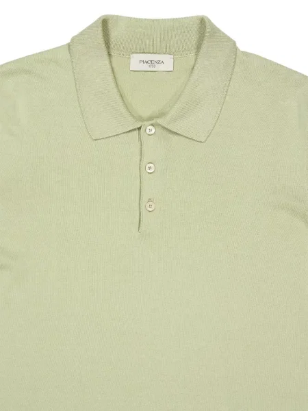 Кашмирена къс поло тениска Piacenza Cashmere зелено