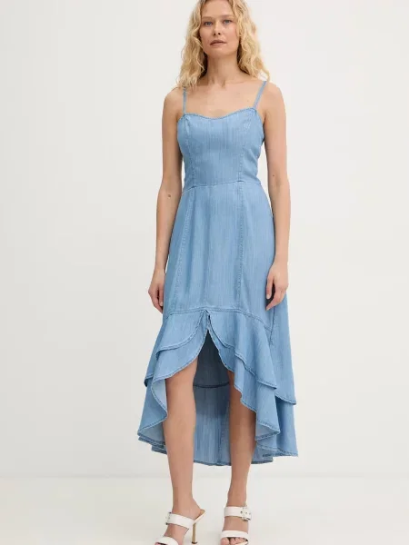 Guess sukienka letnia jeansowa MARINA niebieska