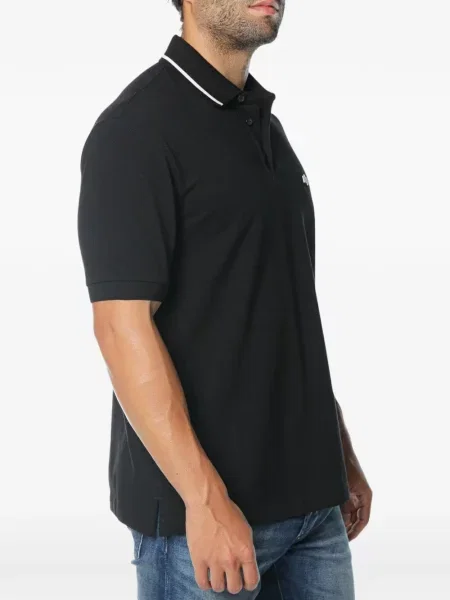 Polo Armani Exchange με αυτόγραφο μαύρο