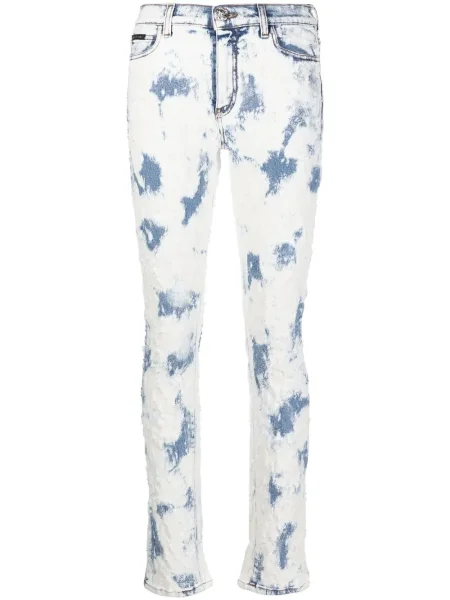 Blugi drepți Philipp Plein albastru