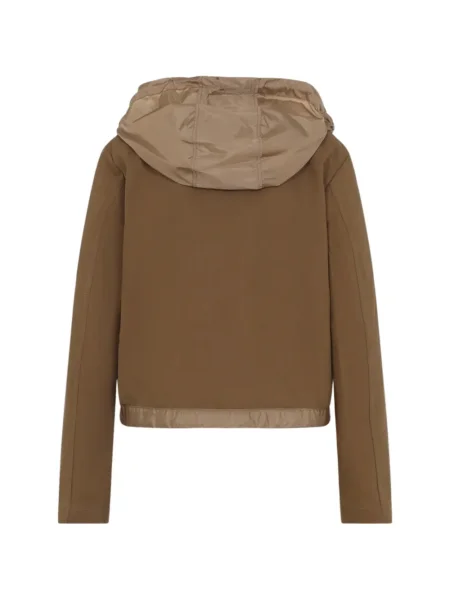 Geacă Moncler cu glugă maro