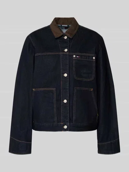 Kurtka jeansowa o kroju oversized z czystej bawełny Tommy Jeans niebieska
