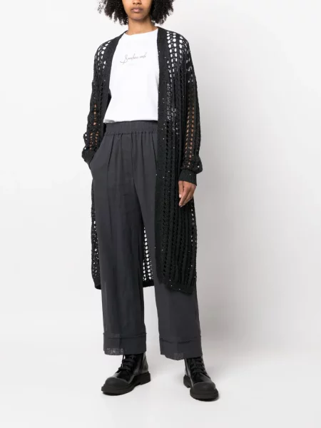 Cardigan Brunello Cucinelli tricotate gri