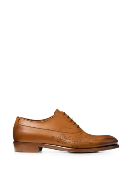 Oxford Jimmy Choo cu șireturi din dantelă maro