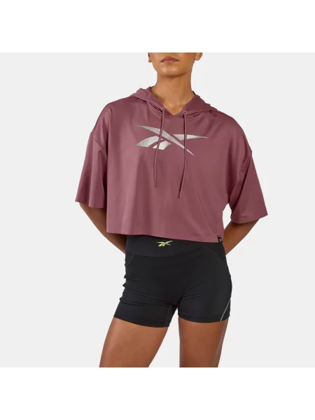 Reebok krótka bluza z kapturem Labunisex Blackberry Size: