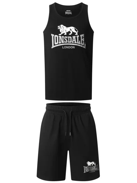 LONSDALE Costum de trening Polmood negru alb