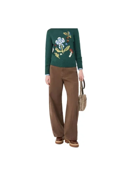 Jeansy Weekend Max Mara brązowe