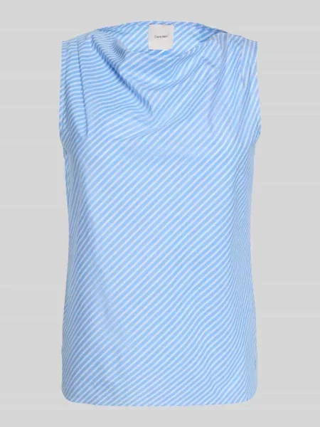 Bluzka bez rękawów o kroju relaxed fit z czystej bawełny Calvin Klein Womenswear
