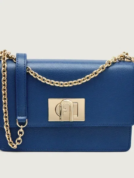 Geanta de piele Furla albastru