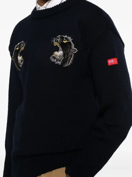 Pulover Junya Watanabe Man cu broderie albastru