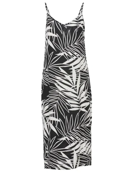 KOROSHI Rochie de vară negru alb