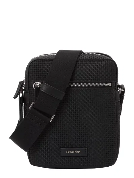Calvin Klein Geantă crossover Embossed Woven Reporter negru