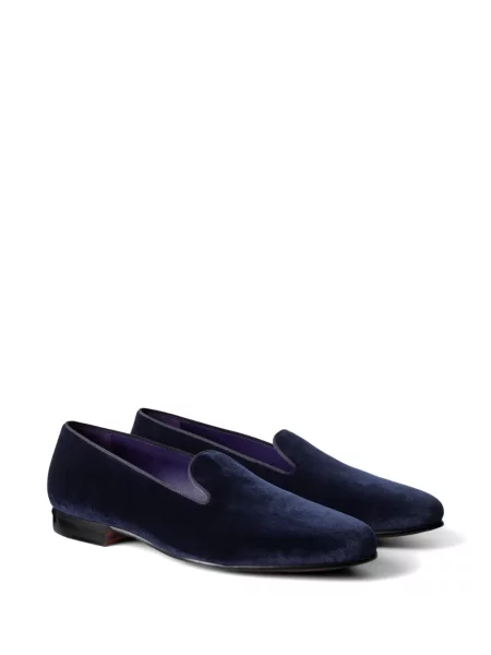 Loaferice Ralph Lauren Purple Label od samta plava