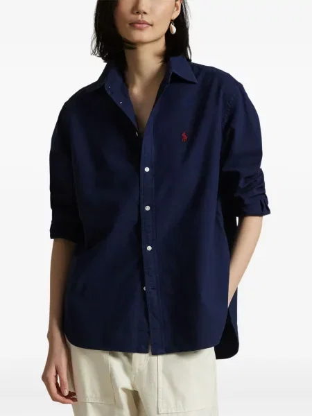 Tricou polo Polo Ralph Lauren cu dungi cu două rânduri de nasturi cu aplicații negru