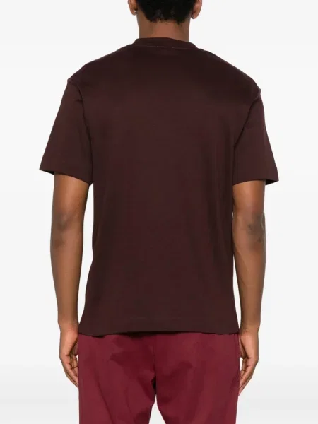 Tricou Sunspel cu decolteu rotund roșu