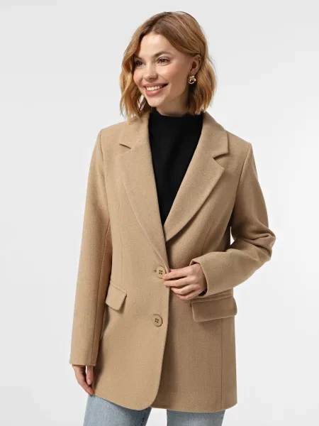 Пальто Danna вовна/поліамід бежевий