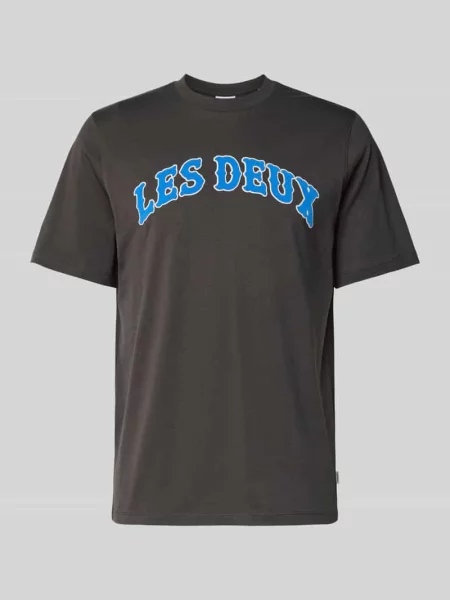 T-shirt z nadrukiem z logo model ‘Brady’ Les Deux