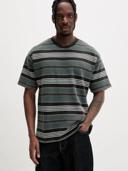 Vans tricou pentru bărbați din Premium LX Pique Stripe SS verde