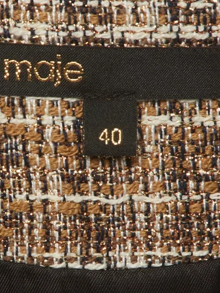 Rochie mini Maje din tweed maro