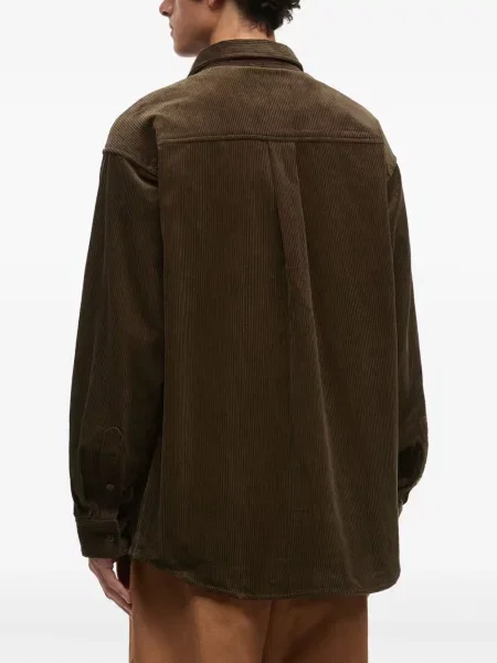 Риза Alpha Industries от рипсено кадифе кафяво