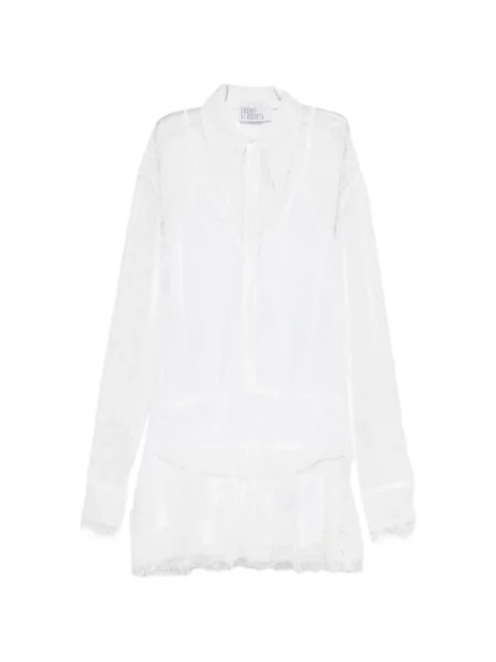 Mała sukienka mini Giuseppe Di Morabito koronkowa garniturowa biała