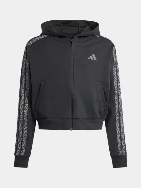 Adidas mikina na s kapucňou detská s bavlnou čierna