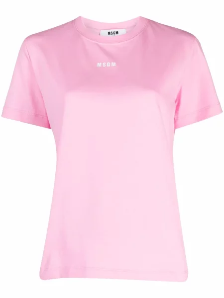 Tricou Msgm cu imagine scurt roz