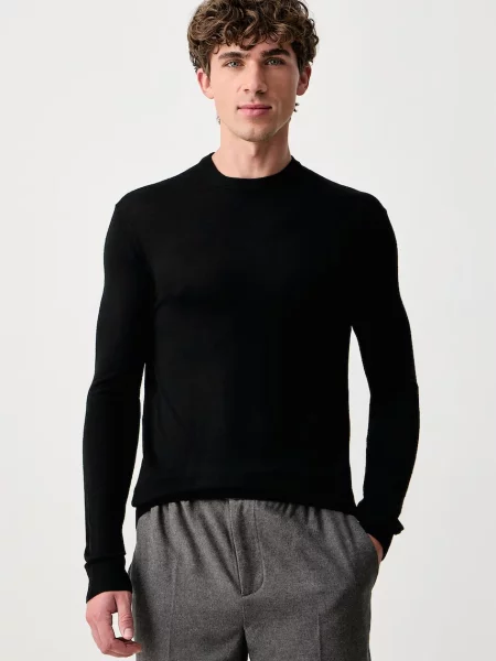Guess pulover pentru bărbați din lână NEVEN negru