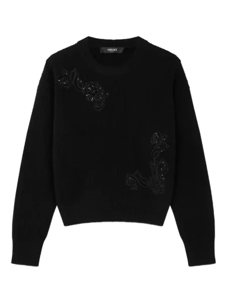 Pulover Versace cu broderie negru