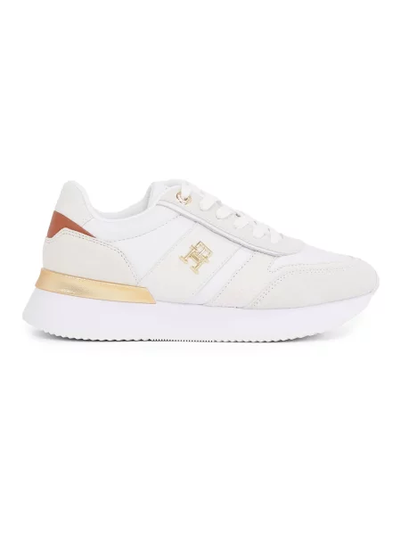 Sneakersy Tommy Hilfiger skórzane beżowe