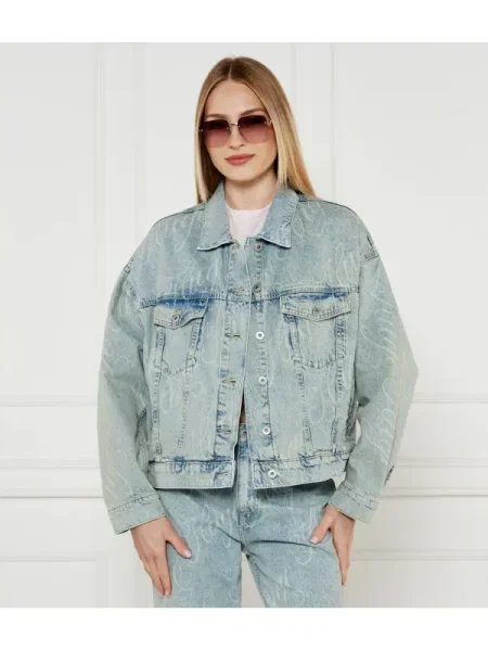 Hugo Blue Geacă de blug Lou_B | Oversize fit albastru