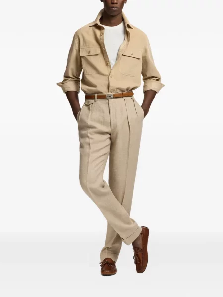 Πουκάμισο Ralph Lauren Purple Label κοτλέ μωβ