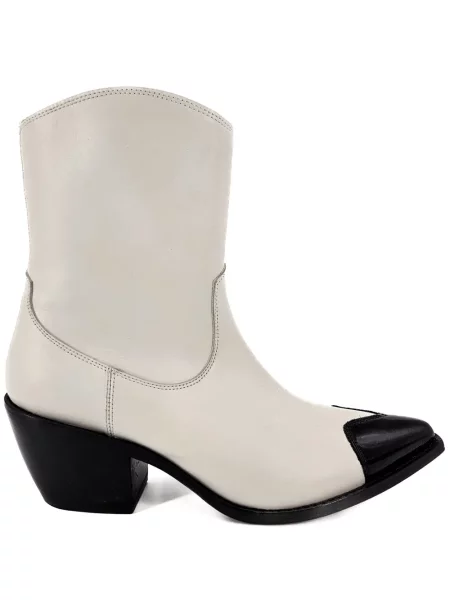 Botine Madison.maison cu motiv cu inimi cowboy alb