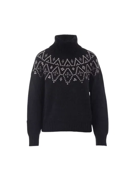 Sweter z golfem Alpha Studio do golfa czarny