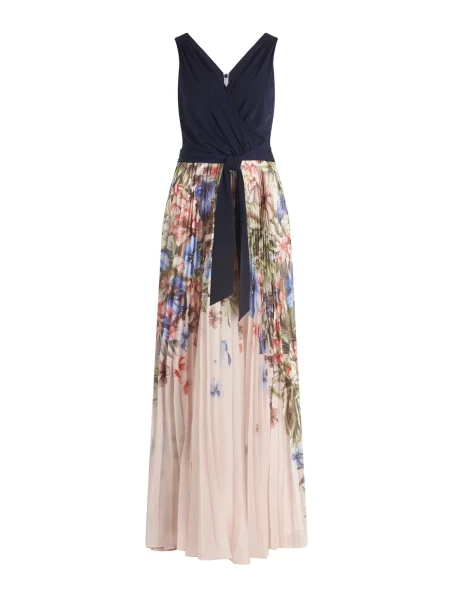 Vera Mont Rochie de seară ecru / albastru deschis / albastru închis / pepene roșu