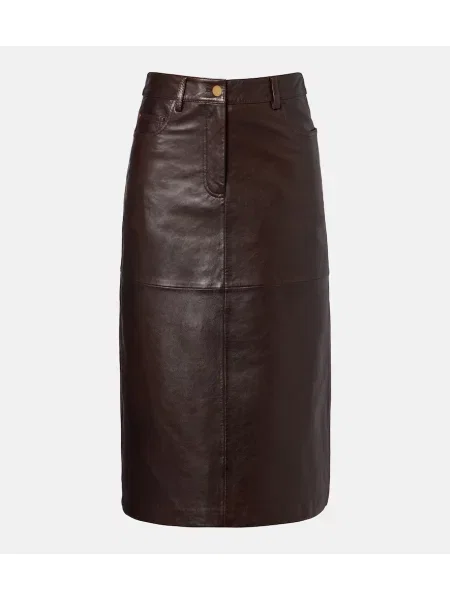 Fustă din piele 's Max Mara maro