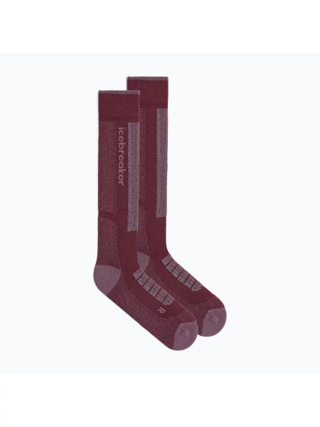 Șosete de schi pentru femei Icebreaker Merino Ski+ Ultralight OTC berry/grey plum/zinc blue gri