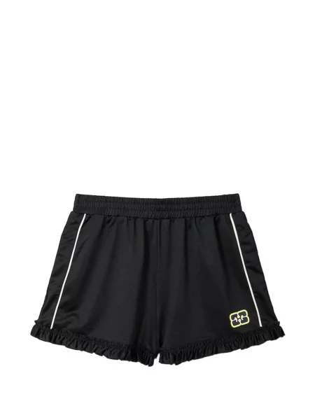 Pantaloni scurți Ganni negru