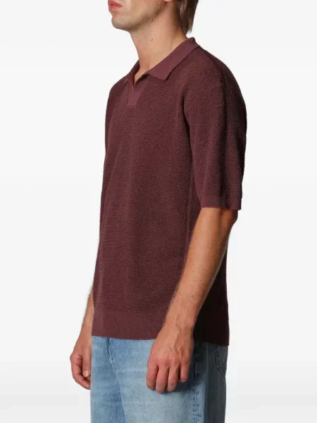 Tricou polo Roberto Collina tricotate roșu