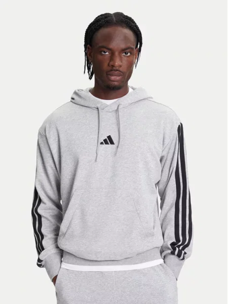 Adidas Mikina Essentials Šedá Regular Fit černá