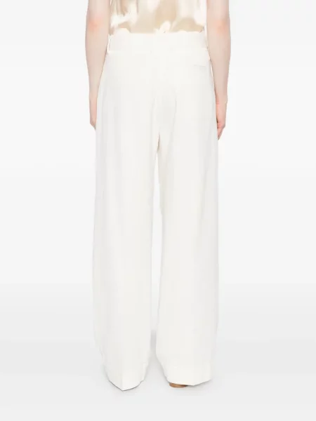 Pantaloni Forte_forte plisate alb